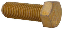Value Collection - 7/16-20 UNF, 1-1/4" Length Under Head Hex Head Cap Screw - Fully Threaded, Grade 8 Alloy Steel, Zinc-Plated Finish, 5/8" Hex - USA Tool & Supply