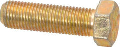 Value Collection - 7/16-20 UNF, 1-1/2" Length Under Head Hex Head Cap Screw - Fully Threaded, Grade 8 Alloy Steel, Zinc-Plated Finish, 5/8" Hex - USA Tool & Supply