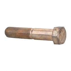Value Collection - 7/16-20 UNF, 2-1/4" Length Under Head Hex Head Cap Screw - Partially Threaded, Grade 8 Alloy Steel, Zinc-Plated Finish, 5/8" Hex - USA Tool & Supply