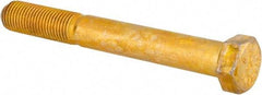 Value Collection - 7/16-20 UNF, 3-1/2" Length Under Head Hex Head Cap Screw - Partially Threaded, Grade 8 Alloy Steel, Zinc-Plated Finish, 5/8" Hex - USA Tool & Supply