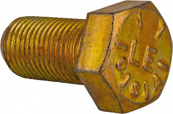 Value Collection - 1/2-20 UNF, 1" Length Under Head Hex Head Cap Screw - Fully Threaded, Grade 8 Alloy Steel, Zinc-Plated Finish, 3/4" Hex - USA Tool & Supply