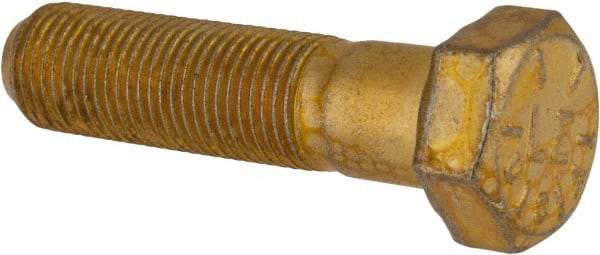 Value Collection - 1/2-20 UNF, 2" Length Under Head Hex Head Cap Screw - Partially Threaded, Grade 8 Alloy Steel, Zinc-Plated Finish, 3/4" Hex - USA Tool & Supply