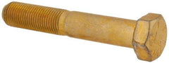 Value Collection - 1/2-20 UNF, 3" Length Under Head Hex Head Cap Screw - Partially Threaded, Grade 8 Alloy Steel, Zinc-Plated Finish, 3/4" Hex - USA Tool & Supply
