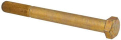 Value Collection - 1/2-20 UNF, 5" Length Under Head Hex Head Cap Screw - Partially Threaded, Grade 8 Alloy Steel, Zinc-Plated Finish, 3/4" Hex - USA Tool & Supply