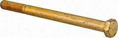 Value Collection - 1/2-20 UNF, 6-1/2" Length Under Head Hex Head Cap Screw - Partially Threaded, Grade 8 Alloy Steel, Zinc-Plated Finish, 3/4" Hex - USA Tool & Supply