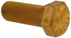 Value Collection - 9/16-18 UNF, 1-1/2" Length Under Head Hex Head Cap Screw - Fully Threaded, Grade 8 Alloy Steel, Zinc-Plated Finish, 13/16" Hex - USA Tool & Supply
