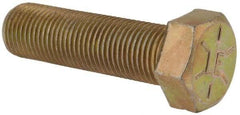 Value Collection - 9/16-18 UNF, 2" Length Under Head Hex Head Cap Screw - Fully Threaded, Grade 8 Alloy Steel, Zinc-Plated Finish, 13/16" Hex - USA Tool & Supply