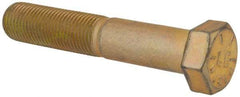 Value Collection - 9/16-18 UNF, 3" Length Under Head Hex Head Cap Screw - Partially Threaded, Grade 8 Alloy Steel, Zinc-Plated Finish, 13/16" Hex - USA Tool & Supply