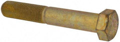 Value Collection - 9/16-18 UNF, 3-1/2" Length Under Head Hex Head Cap Screw - Partially Threaded, Grade 8 Alloy Steel, Zinc-Plated Finish, 13/16" Hex - USA Tool & Supply