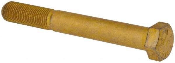 Value Collection - 9/16-18 UNF, 4-1/2" Length Under Head Hex Head Cap Screw - Partially Threaded, Grade 8 Alloy Steel, Zinc-Plated Finish, 13/16" Hex - USA Tool & Supply