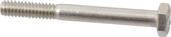 Value Collection - 1/4-20 UNC, 2-1/4" Length Under Head Hex Head Cap Screw - Partially Threaded, Grade 18-8 Stainless Steel, Uncoated, 7/16" Hex - USA Tool & Supply