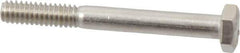 Value Collection - 1/4-20 UNC, 2-1/4" Length Under Head Hex Head Cap Screw - Partially Threaded, Grade 18-8 Stainless Steel, Uncoated, 7/16" Hex - USA Tool & Supply