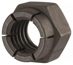 Flex-Loc - 7/16-14 UNC Grade 2 Hex Lock Nut with Expanding Flex Top - Uncoated, Meets Military Specifications - USA Tool & Supply