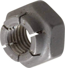 Flex-Loc - 1/4-28 UNJF Grade 2 Hex Lock Nut with Expanding Flex Top - Uncoated, Meets Military Specifications - USA Tool & Supply