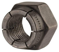 Flex-Loc - 3/8-24 UNJF Grade 2 Hex Lock Nut with Expanding Flex Top - Uncoated, Meets Military Specifications - USA Tool & Supply