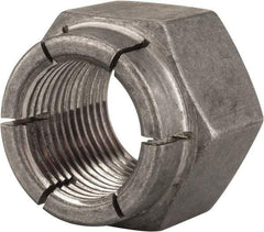 Flex-Loc - 7/8-14 UNF Grade 2 Hex Lock Nut with Expanding Flex Top - 1-1/4" Width Across Flats, 1" High, Uncoated - USA Tool & Supply