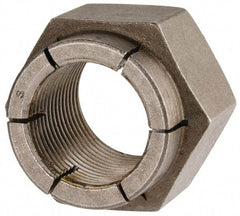 Flex-Loc - 1-14 UNJS Grade 2 Hex Lock Nut with Expanding Flex Top - 1-7/16" Width Across Flats, Uncoated, Meets Military Specifications - USA Tool & Supply