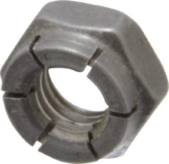 Flex-Loc - 5/16-18 UNC Grade 2 Hex Lock Nut with Expanding Flex Top - 17/64" High, Uncoated, Meets Military Specifications - USA Tool & Supply