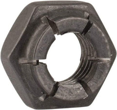 Flex-Loc - 1/4-28 UNJF Grade 2 Hex Lock Nut with Expanding Flex Top - 7/32" High, Uncoated, Meets Military Specifications - USA Tool & Supply