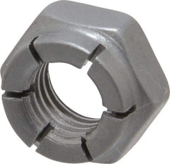 Flex-Loc - 5/16-24 UNF Grade 2 Hex Lock Nut with Expanding Flex Top - 1/2" Width Across Flats, 17/64" High, Uncoated - USA Tool & Supply