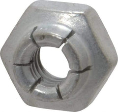 Flex-Loc - 1/4-20 UNC Grade 2 Heavy Hex Lock Nut with Expanding Flex Top - Cadmium-Plated Finish, Meets Military Specifications - USA Tool & Supply