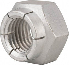 Flex-Loc - 1-8 UNC Grade 2 Heavy Hex Lock Nut with Expanding Flex Top - Cadmium-Plated Finish, Meets Military Specifications - USA Tool & Supply