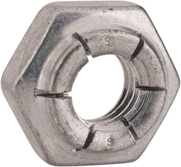 Flex-Loc - 5/16-18 UNC Grade 2 Heavy Hex Lock Nut with Expanding Flex Top - 17/64" High, Cadmium-Plated Finish, Meets Military Specifications - USA Tool & Supply