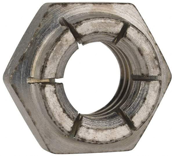 Flex-Loc - 3/8-16 UNC Grade 2 Heavy Hex Lock Nut with Expanding Flex Top - 9/32" High, Cadmium-Plated Finish, Meets Military Specifications - USA Tool & Supply