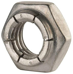 Flex-Loc - 1/2-13 UNC Grade 2 Heavy Hex Lock Nut with Expanding Flex Top - 21/64" High, Cadmium-Plated Finish, Meets Military Specifications - USA Tool & Supply