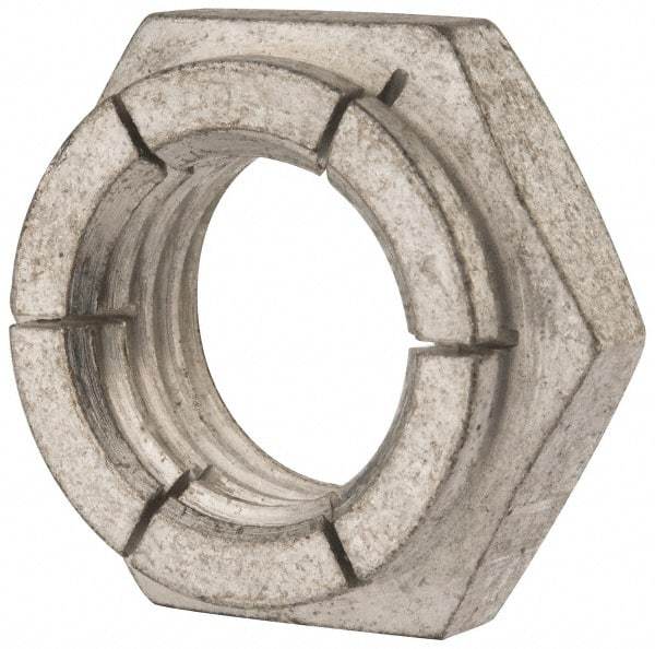 Flex-Loc - 1-8 UNC Grade 2 Heavy Hex Lock Nut with Expanding Flex Top - Cadmium-Plated Finish, Meets Military Specifications - USA Tool & Supply