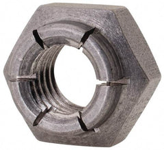 Flex-Loc - 3/8-16 UNC 18-8 Heavy Hex Lock Nut with Expanding Flex Top - Uncoated, Meets Military Specifications - USA Tool & Supply