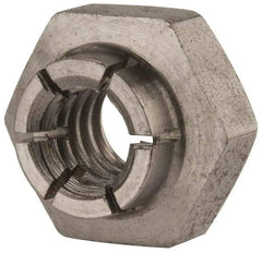 Flex-Loc - 1/4-20 UNC 18-8 Heavy Hex Lock Nut with Expanding Flex Top - Uncoated, Meets Military Specifications - USA Tool & Supply