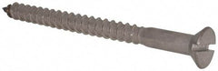 Value Collection - #14, 3" OAL, Slotted Drive, Flat Head Wood Screw - Stainless Steel, Grade 18-8 - USA Tool & Supply