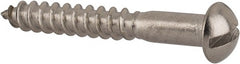 Value Collection - #8, 1-1/4" Length Under Head, Slotted Drive, Round Head Wood Screw - USA Tool & Supply