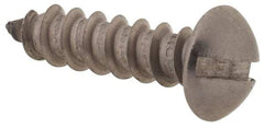 Value Collection - #10, 3/4" Length Under Head, Slotted Drive, Round Head Wood Screw - Stainless Steel, Grade 18-8 - USA Tool & Supply
