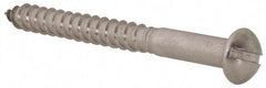 Value Collection - #10, 2" Length Under Head, Slotted Drive, Round Head Wood Screw - Stainless Steel, Grade 18-8 - USA Tool & Supply