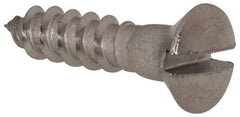 Value Collection - #8, 3/4" Length Under Head, Slotted Drive, Oval Head Wood Screw - Stainless Steel, Grade 18-8 - USA Tool & Supply