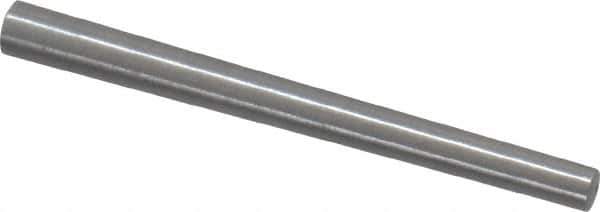 Value Collection - Size 2/0, 0.1098" Small End Diam, 0.141" Large End Diam, Uncoated Steel Taper Pin - Grade C-12L14, 1-1/2" OAL, 1-1/2 Pin Length - USA Tool & Supply