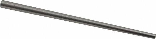 Value Collection - Size 0, 0.0936" Small End Diam, 0.156" Large End Diam, Uncoated Steel Taper Pin - Grade C-12L14, 3" OAL, 3 Pin Length - USA Tool & Supply