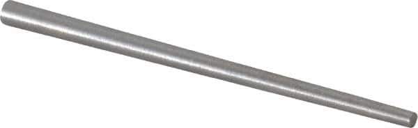 Value Collection - Size 1, 0.1096" Small End Diam, 0.172" Large End Diam, Uncoated Steel Taper Pin - Grade C-12L14, 3" OAL, 3 Pin Length - USA Tool & Supply
