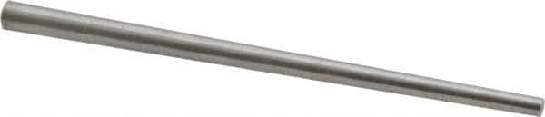 Value Collection - Size 3, 0.1358" Small End Diam, 0.219" Large End Diam, Uncoated Steel Taper Pin - Grade C-12L14, 4" OAL, 4 Pin Length - USA Tool & Supply