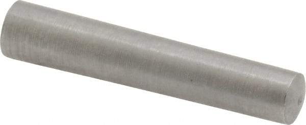 Value Collection - Size 5, 0.2578" Small End Diam, 0.289" Large End Diam, Uncoated Steel Taper Pin - Grade C-12L14, 1-1/2" OAL, 1-1/2 Pin Length - USA Tool & Supply
