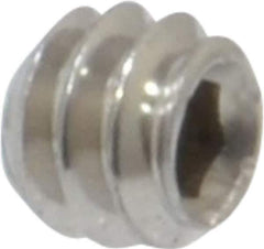 Value Collection - #6-32 UNC, 1/8" OAL, Cup Point Set Screw - Grade 316 Stainless Steel, 1/16" Key - USA Tool & Supply