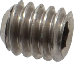 Value Collection - #8-32 UNC, 3/16" OAL, Cup Point Set Screw - Grade 316 Stainless Steel, 5/64" Key - USA Tool & Supply