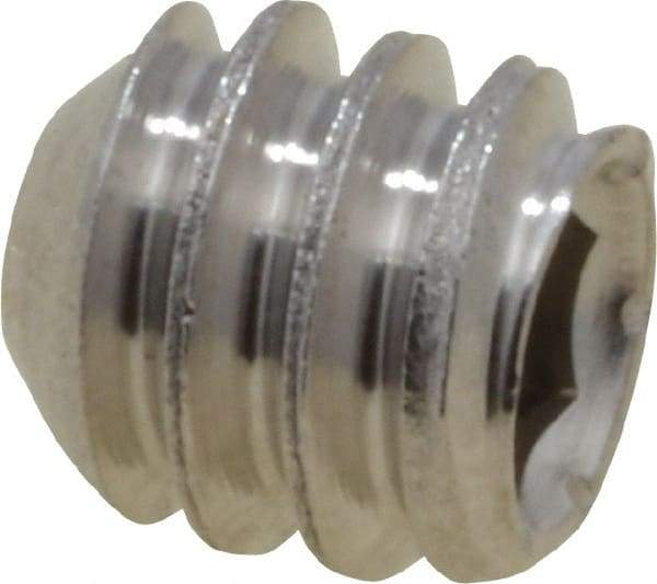 Value Collection - #10-24 UNC, 3/16" OAL, Cup Point Set Screw - Grade 316 Stainless Steel, 3/32" Key - USA Tool & Supply