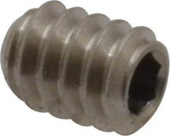 Value Collection - #10-24 UNC, 1/4" OAL, Cup Point Set Screw - Grade 316 Stainless Steel, 3/32" Key - USA Tool & Supply