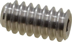 Value Collection - #10-24 UNC, 3/8" OAL, Cup Point Set Screw - Grade 316 Stainless Steel, 3/32" Key - USA Tool & Supply