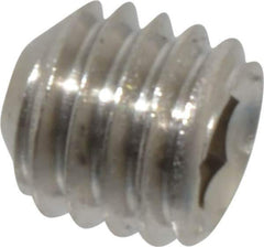 Value Collection - #10-32 UNF, 3/16" OAL, Cup Point Set Screw - Grade 316 Stainless Steel, 3/32" Key - USA Tool & Supply