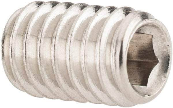 Value Collection - 5/16-18 UNC, 1/2" OAL, Cup Point Set Screw - Grade 316 Stainless Steel, 3/32" Key - USA Tool & Supply
