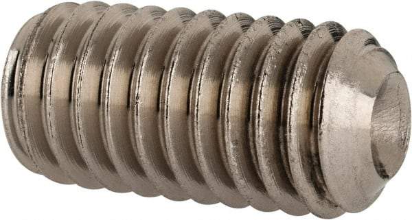 Value Collection - 3/8-16 UNC, 3/4" OAL, Cup Point Set Screw - Grade 316 Stainless Steel, 3/16" Key - USA Tool & Supply